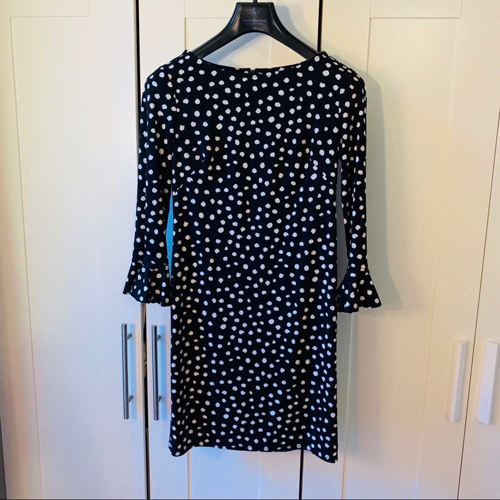 Jessica Howard Bell Sleeves Textured Dot Dress